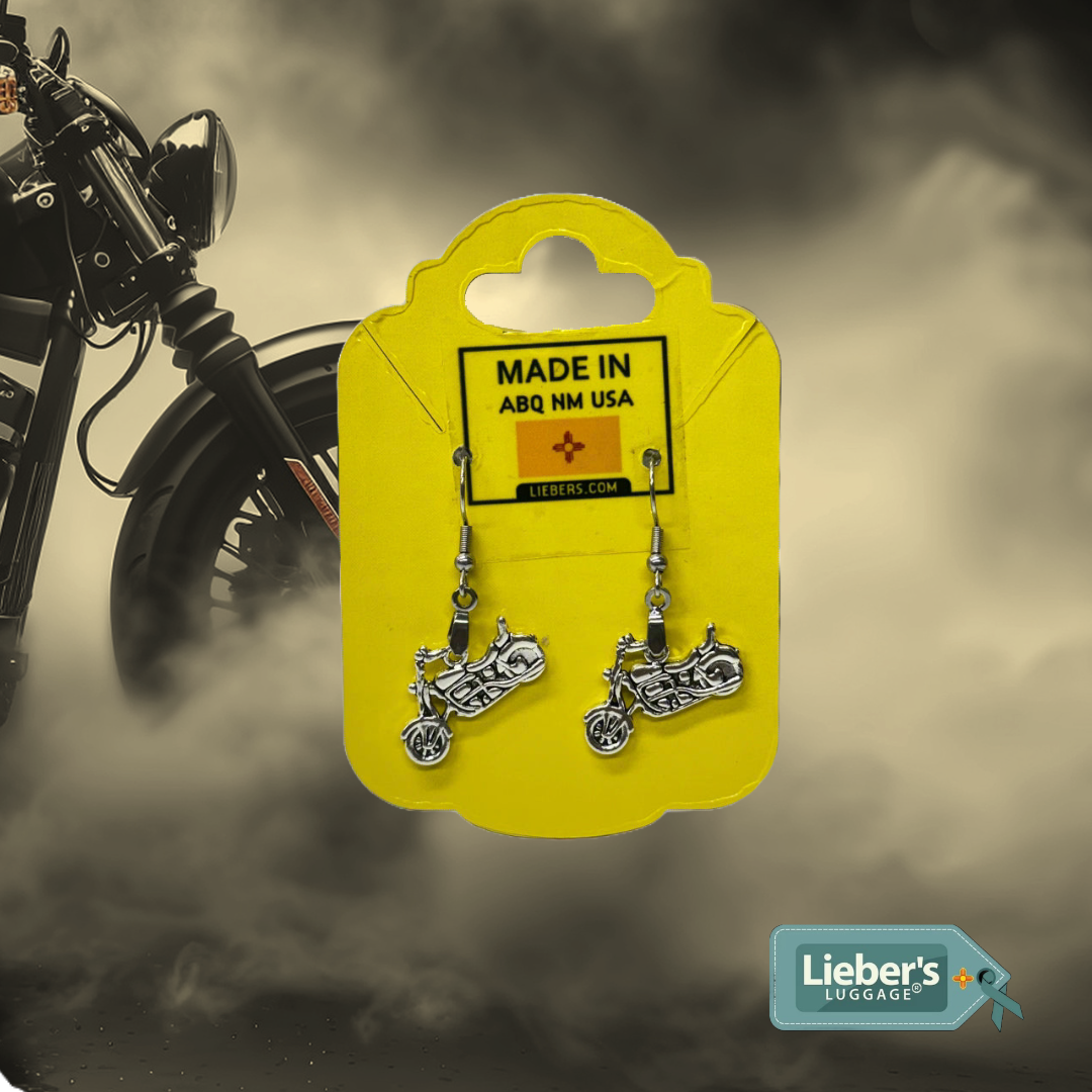 Lieber's Luggage® Lab- Earrings Handcrafted in ABQ NM Motorcycle
