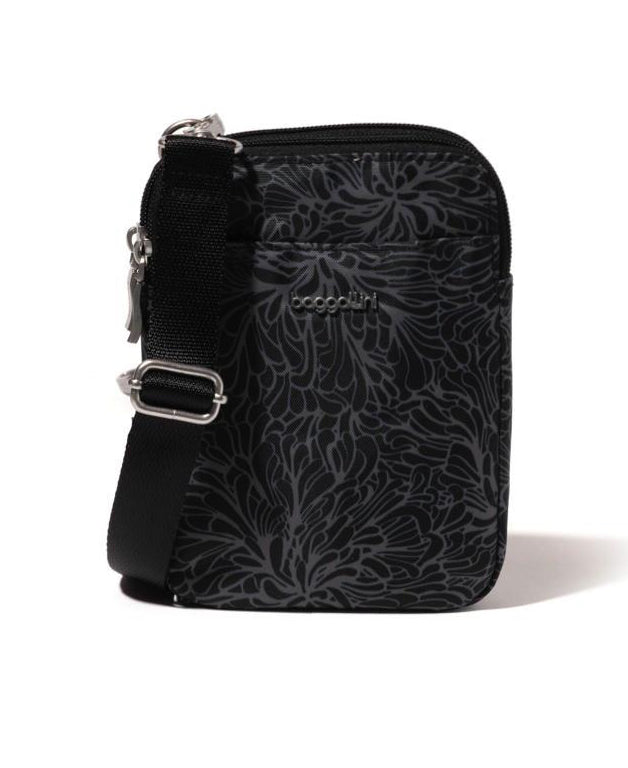 Baggallini Modern Take Two RFID Crossbody Midnight Blossom Print