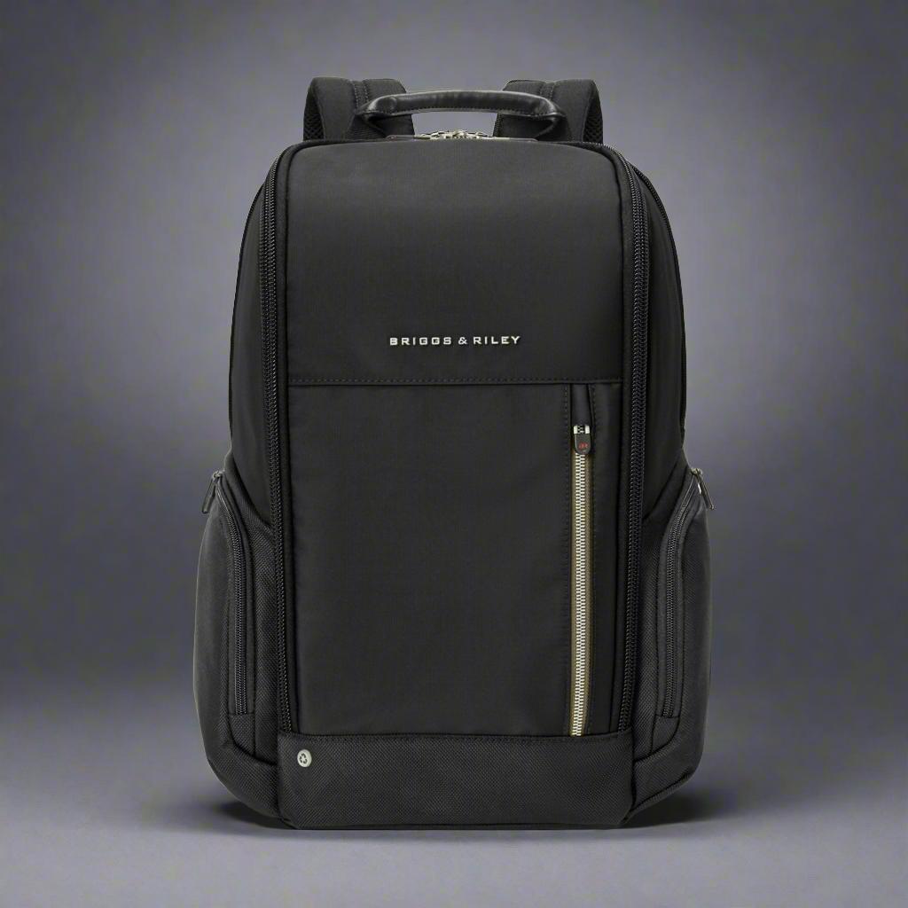 Briggs and Riley HTA Medium Wideouth Travel/Laptop RFID Backpack (Free Monogram)- AK124 Black