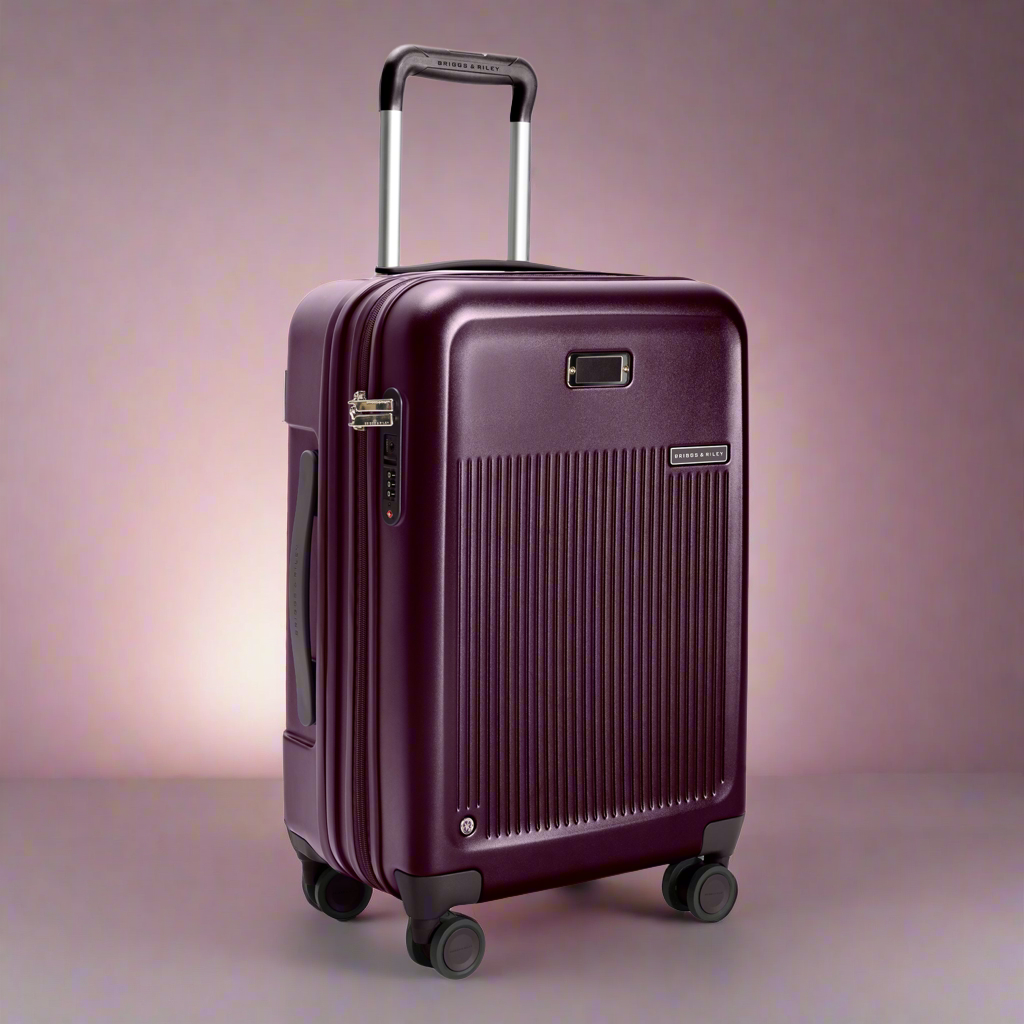 Briggs & Riley Sympatico 3.0 Essential 22" Hardside Expandable Carry-On Spinner (Free Monogram)- SU322CXSP Plum