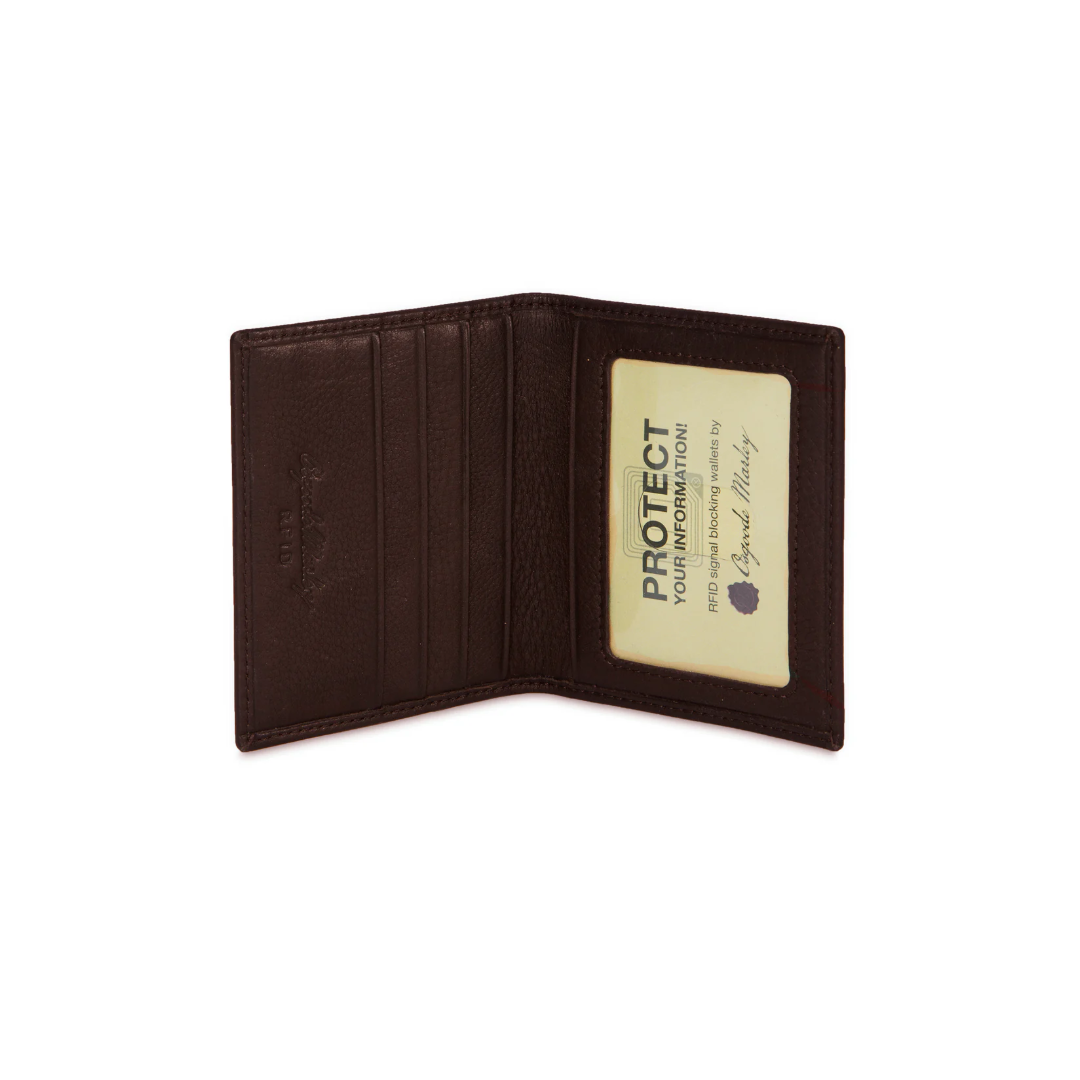 Osgoode Marley Leather RFID Card Case Wallet- 1204 Espresso