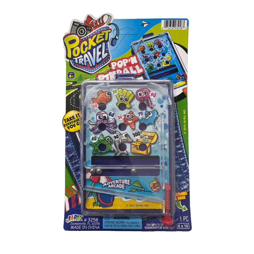 Pocket Travel Game Pinball- Blue