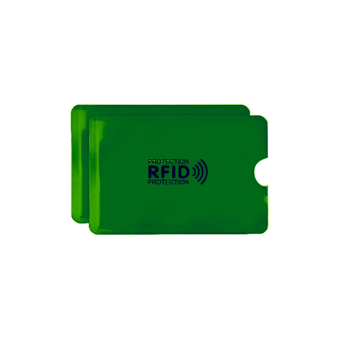 2-Pack RFID Blocking Credit Card Sleeves Green