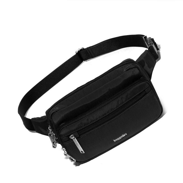 Baggallini Securtex Anti-Theft RFID Belt Bag Sling Black