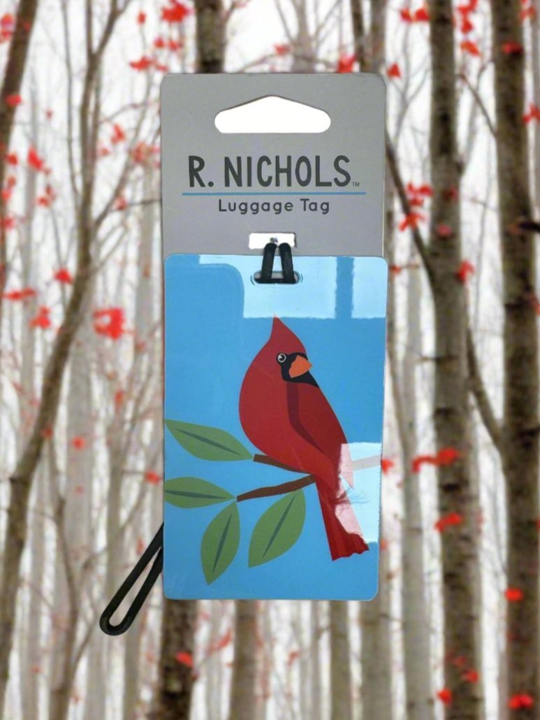 R. NICHOLS Placard Luggage Tag Cardinal