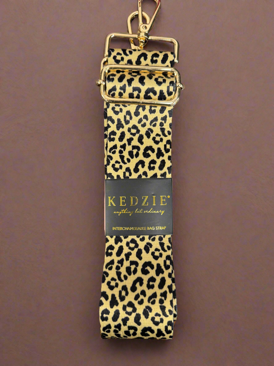 Kedzie Bag Straps- Assorted Designs Cheetah Print