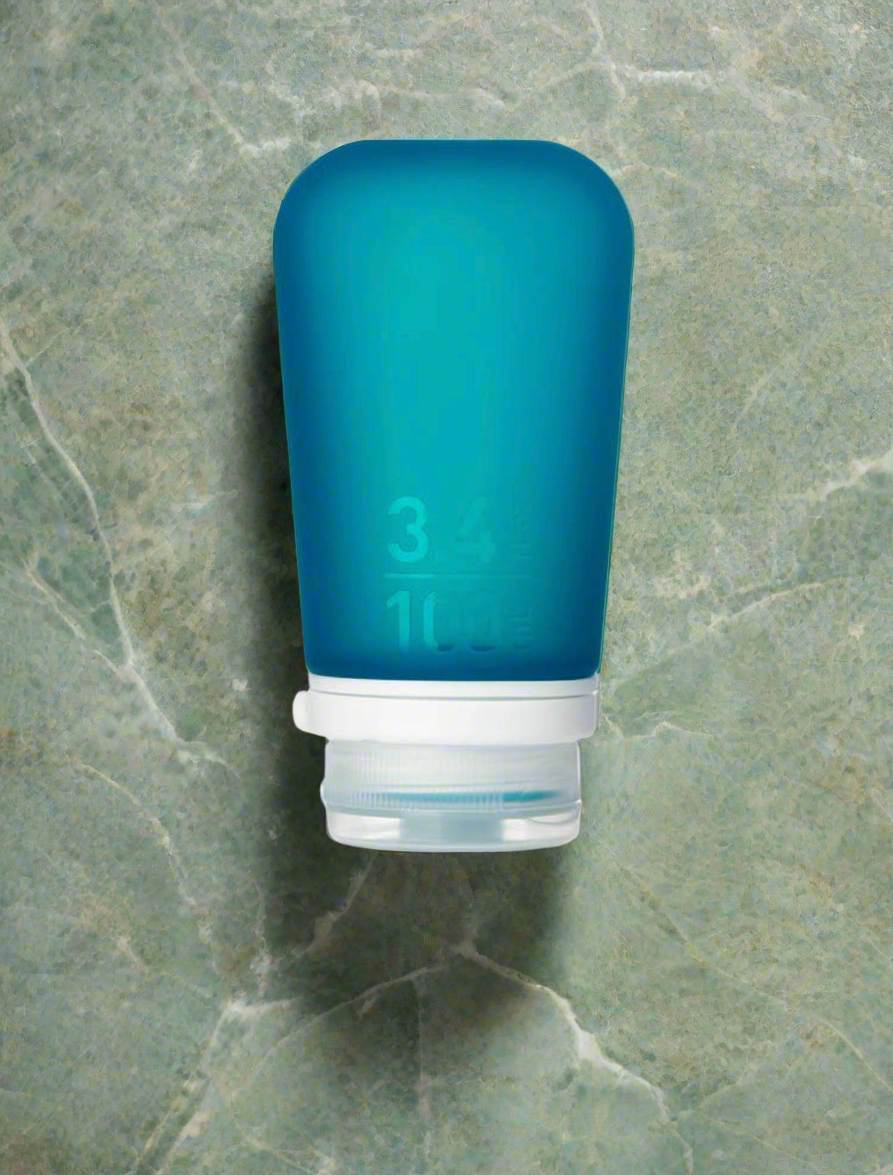 Humangear- 3.4 oz GoToob+ Silicone Toiletry 3-1-1 Bottle (LARGE) Teal