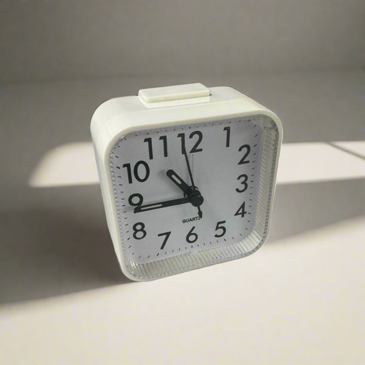 Analog Alarm Clock- battery not included Off White