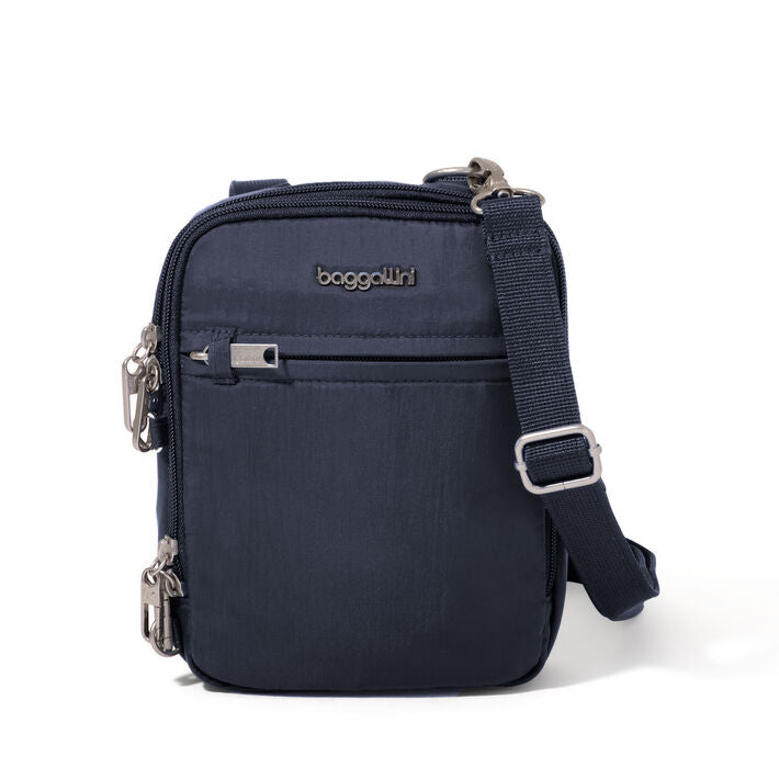 Baggallini Securtex Anti-Theft Mini Everything RFID Crossbody French Navy