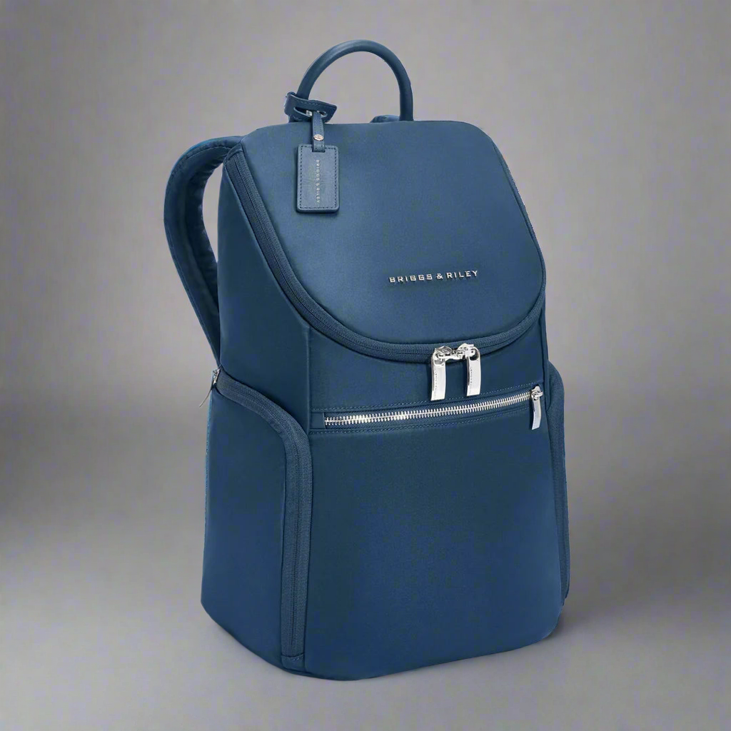 Briggs & Riley Rhapsody U-Zip RFID Laptop Backpack (Free Monogram)- PK225 Navy