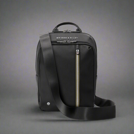 Briggs and Riley HTA RFID Cross Body (Free Monogram)- A115 Black