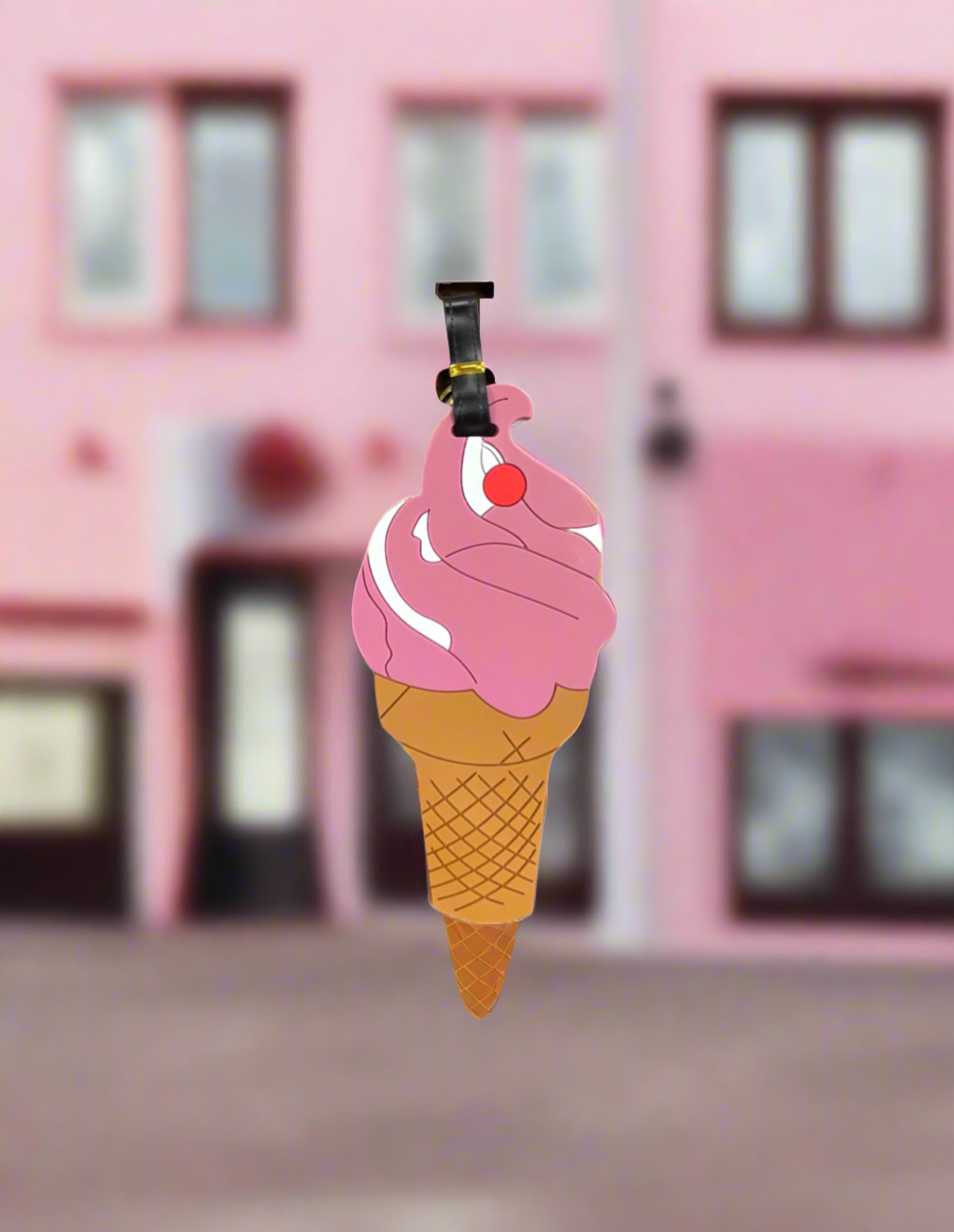 Silicone Luggage Tag- Purple Ice Cream