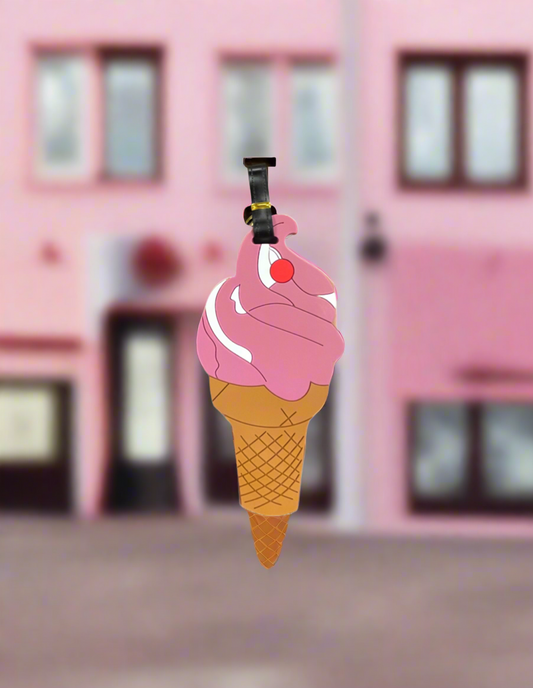 Silicone Luggage Tag- Purple Ice Cream