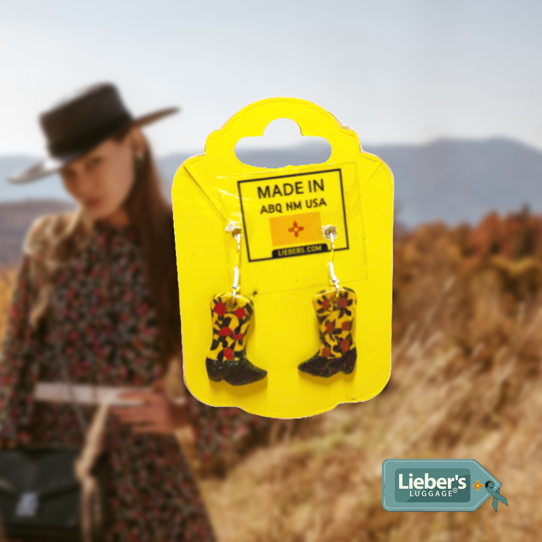 Lieber's Luggage® Lab- Earrings Handcrafted in ABQ NM Boots 10