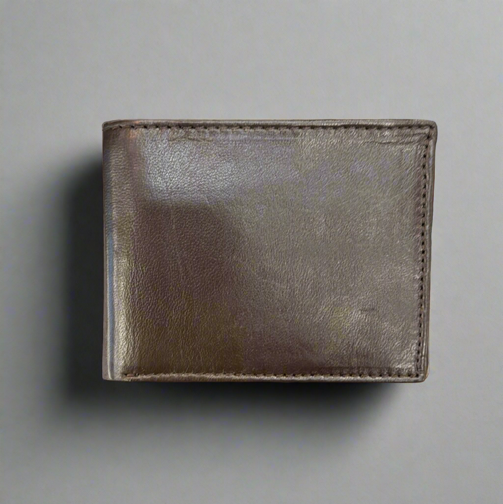 DK Leather RFID Bifold Wallet with Extra Outer Flap Brown