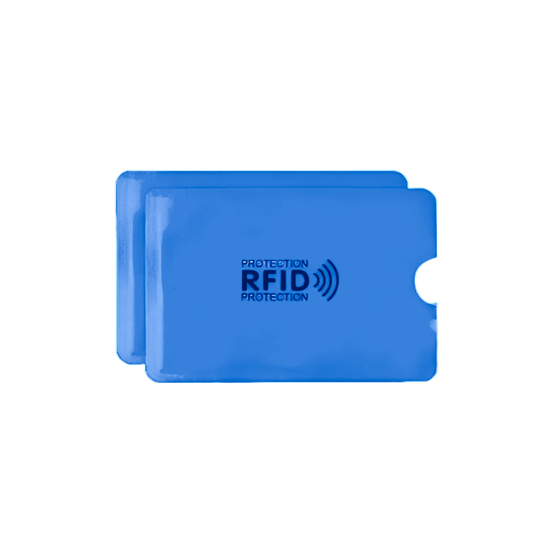2-Pack RFID Blocking Credit Card Sleeves Blue