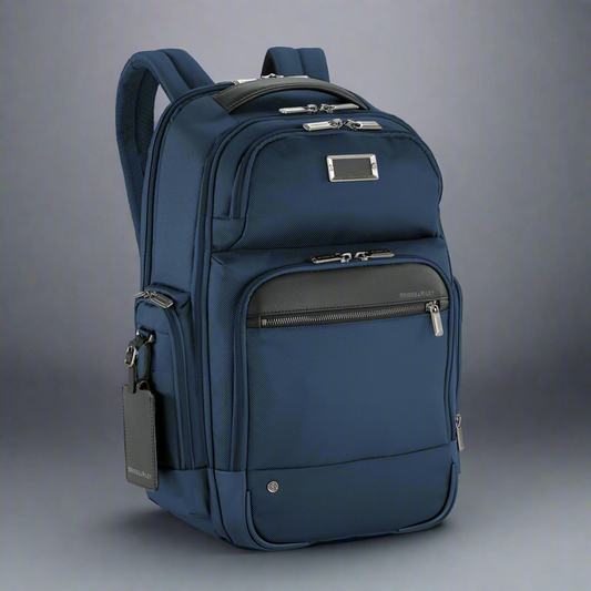 DISCONTINUED- Briggs & Riley @WORK Medium Cargo Backpack With Laptop Compartment KP426 Navy Black