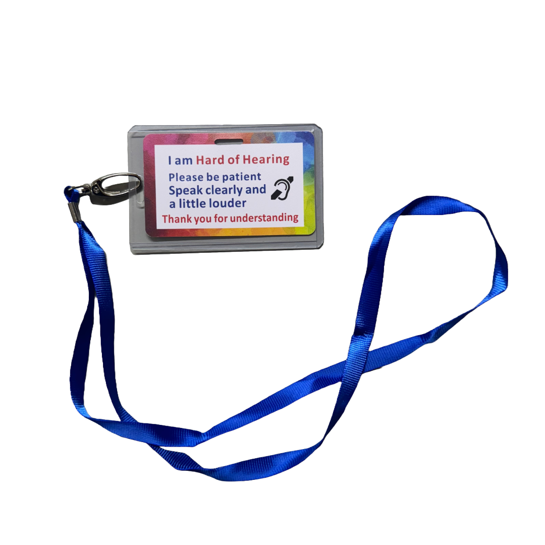 Lanyard Card- "I am Hard of Hearing" Multicolor