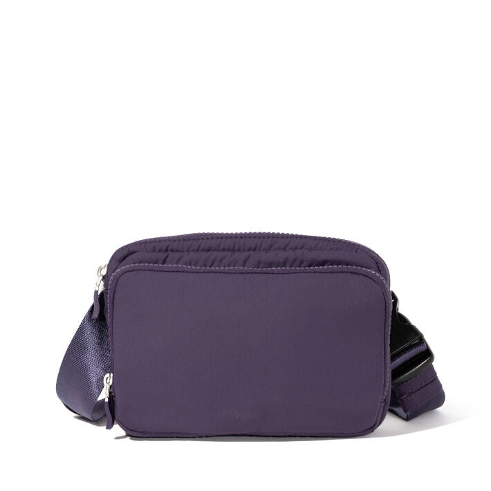 Baggallini Modern RFID Belt Bag Sling Plum Twilight Puff