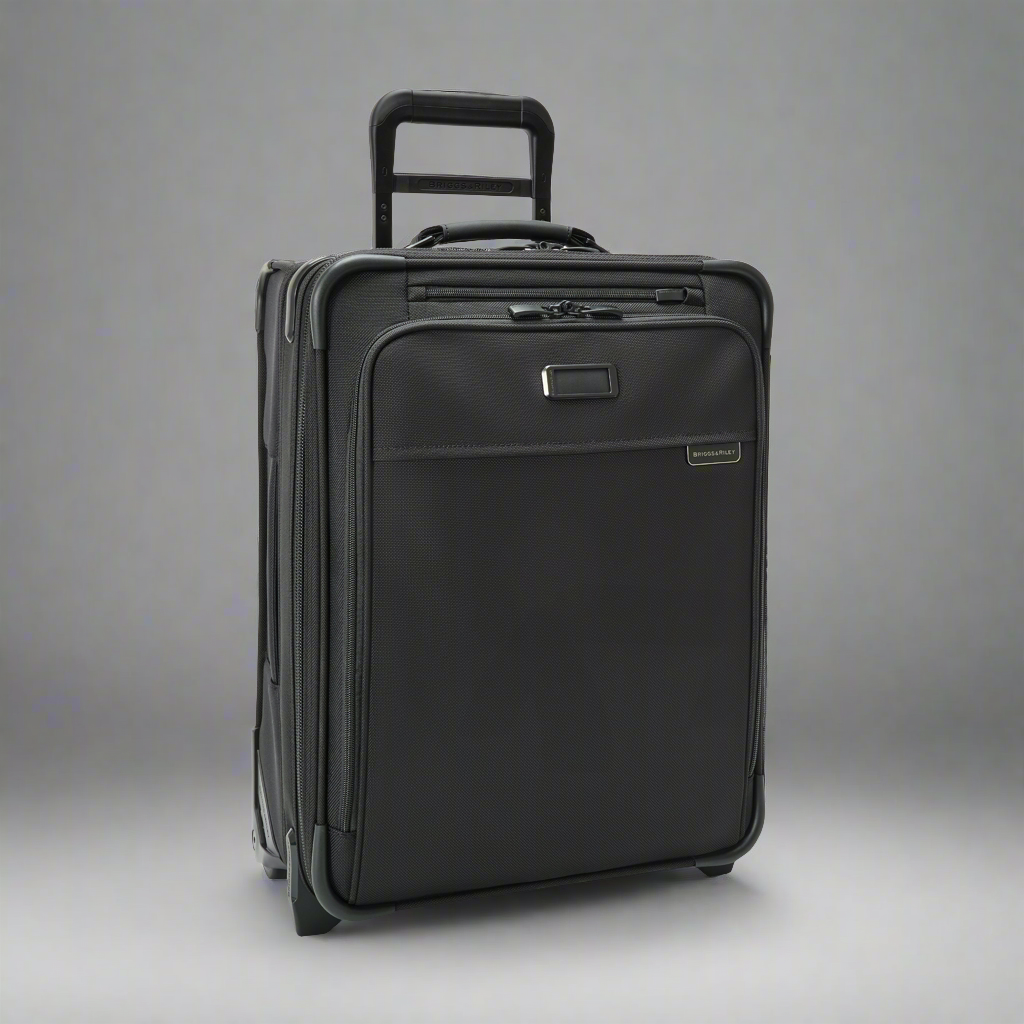Briggs & Riley Baseline 21” Global 2-Wheel Softsided Carry-On with Suiter (Free Monogram)- BLU121CXW Black