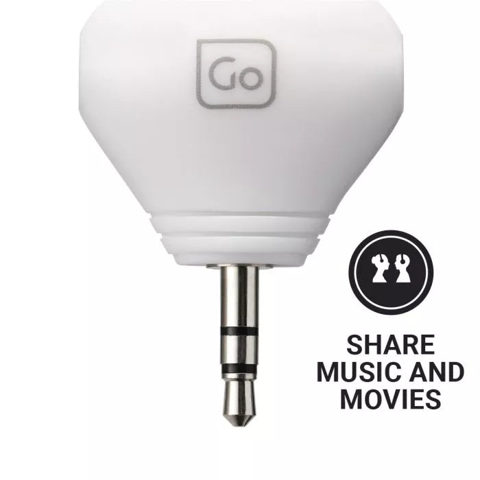 Go Travel Earphone Music Splitter White