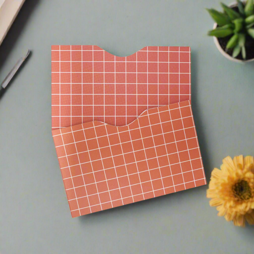 RFID Blocking Credit Card Sleeves (2 Pack)- Abstract Collection Squares- Horizontal