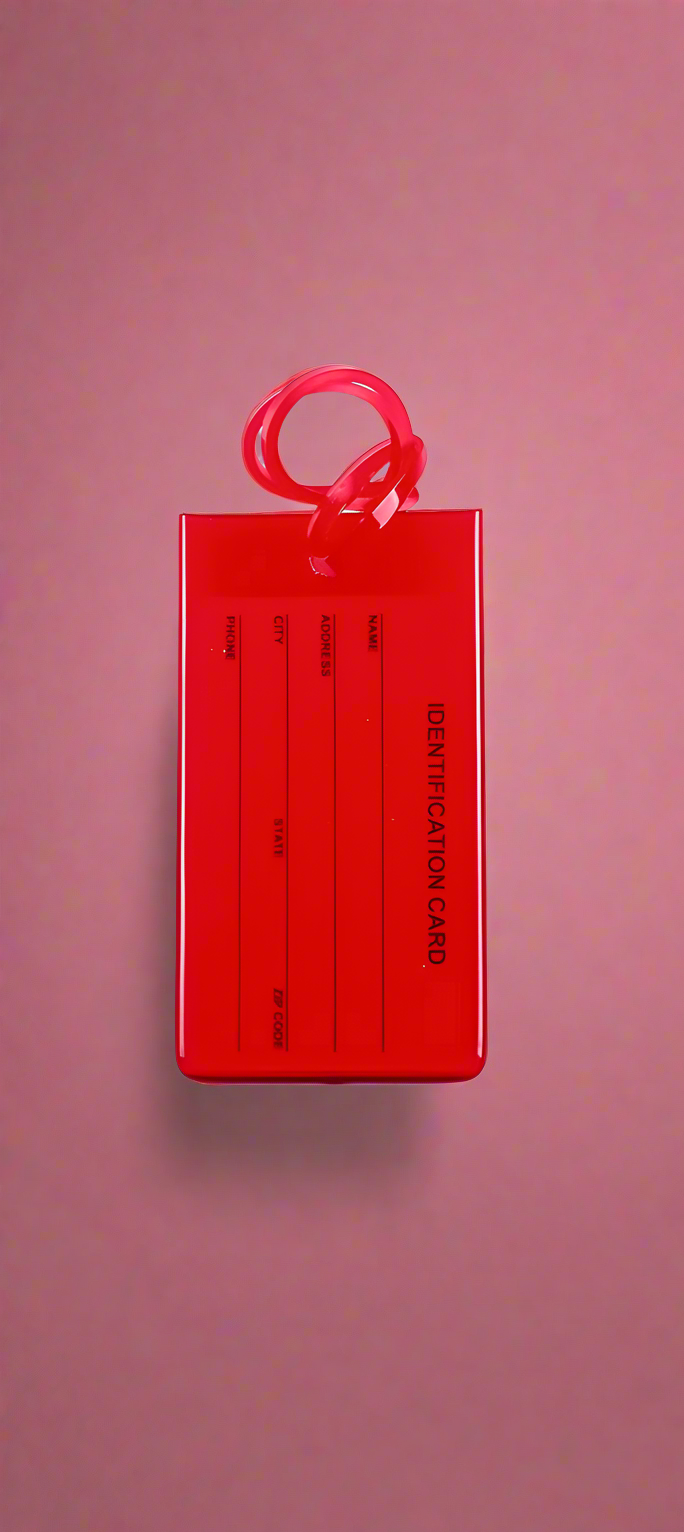 Jelly Luggage Tag Red