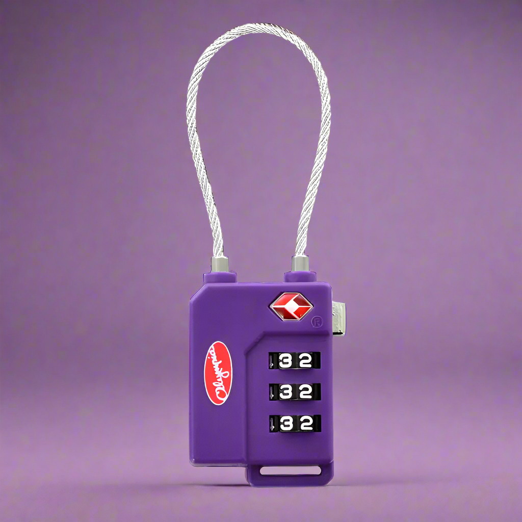 Olympia USA TSA Cable Combination Lock- $12 Purple