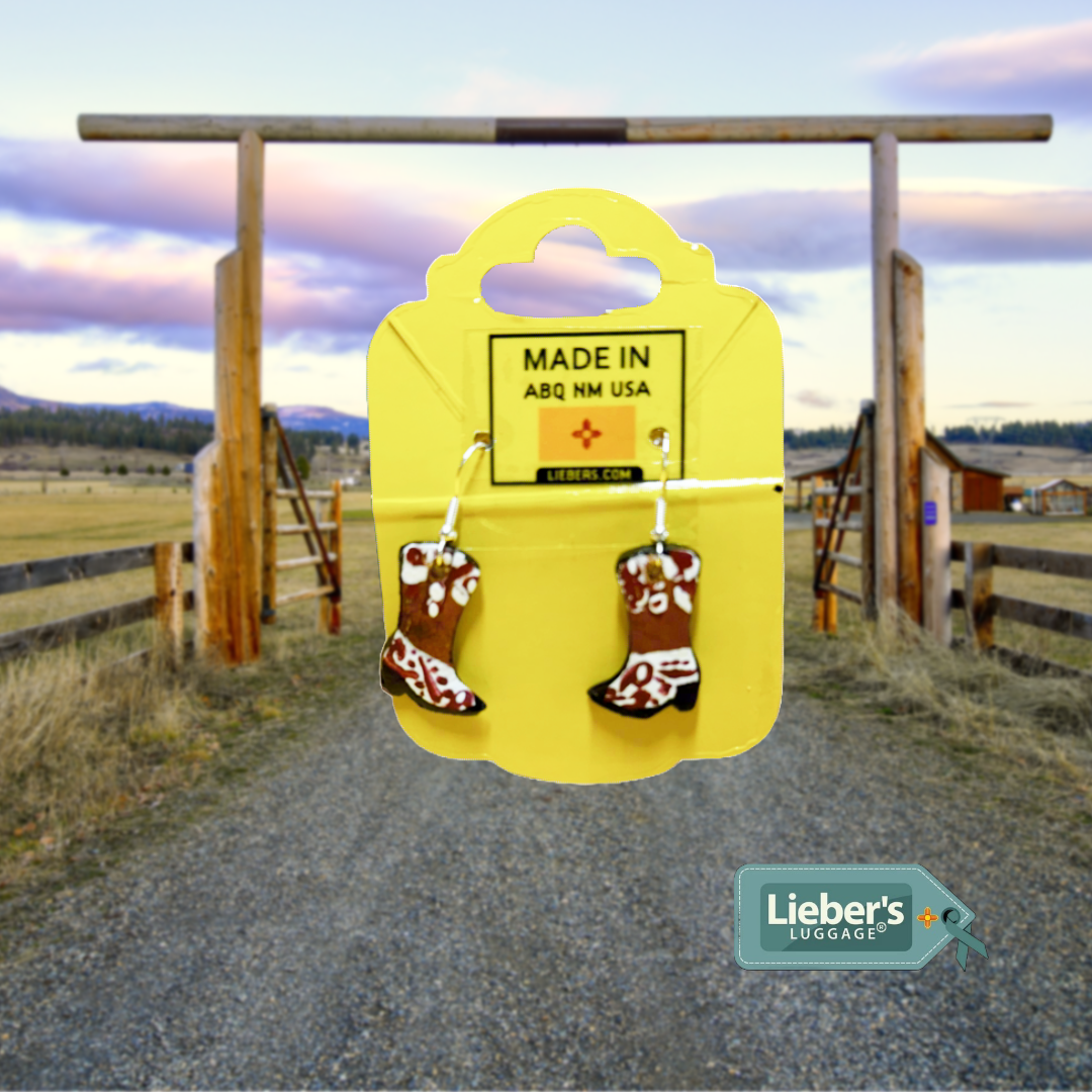 Lieber's Luggage® Lab- Earrings Handcrafted in ABQ NM Boots 2