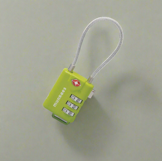 Munkees TSA Accepted Cable Lock Green