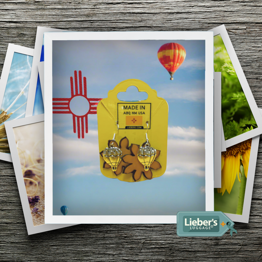 Lieber's Luggage® Lab- Earrings Handcrafted in ABQ NM Hot Air Balloon