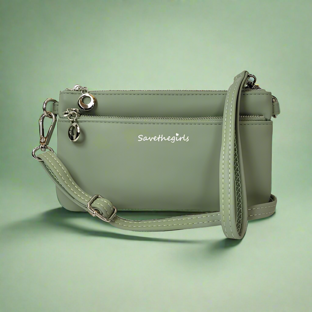 Save The Girls Vegan Bella RFID Touchscreen Phone Crossbody/Wristlet - $29.98 Laurel Green