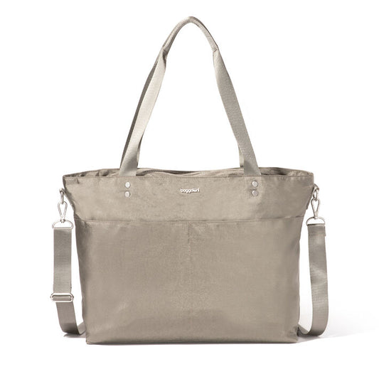 Baggallini RFID Carryall Laptop Tote/Crossbody Sterling Shimmer