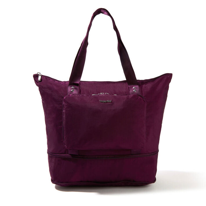 Baggallini Carryall Expandable Packable Tote w/ Trolley Sleeve