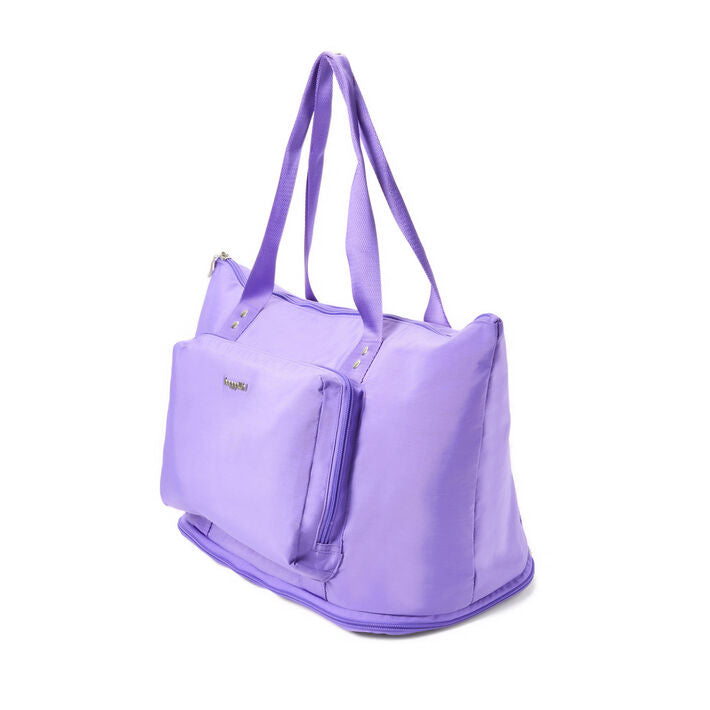 Baggallini Carryall Expandable Packable Tote w/ Trolley Sleeve Lavender Surf
