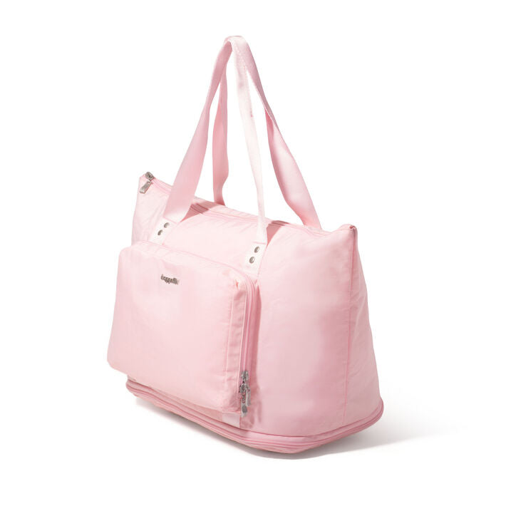 Baggallini Carryall Expandable Packable Tote w/ Trolley Sleeve Bagg Pink