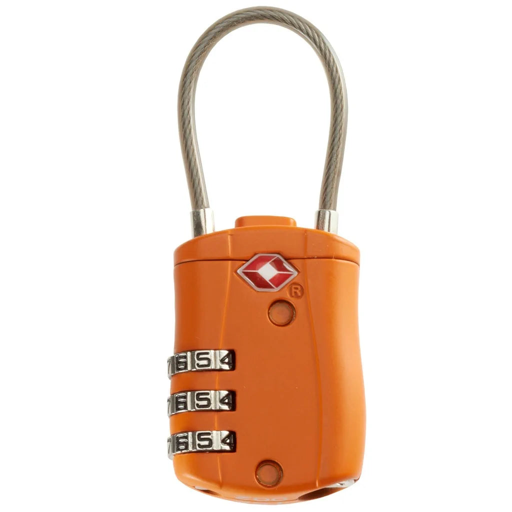 Smooth Trip TSA Accepted Combination Cable Lock Orange