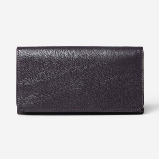 Osgoode Marley Leather RFID Checkbook Wallet- 1236 Mulberry