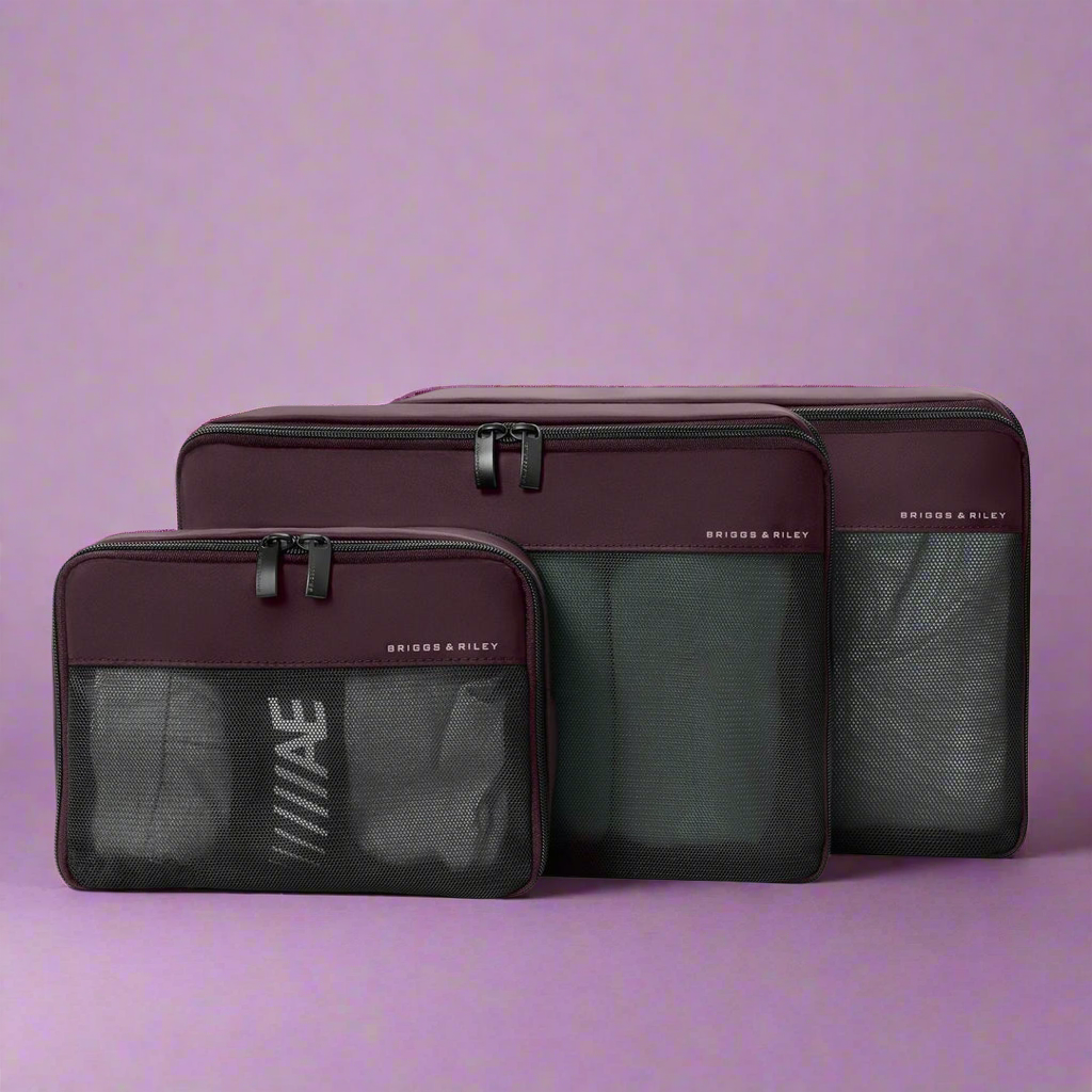 Briggs & Riley Expandable Packing Cube Set for Carry-Ons- X111 Plum