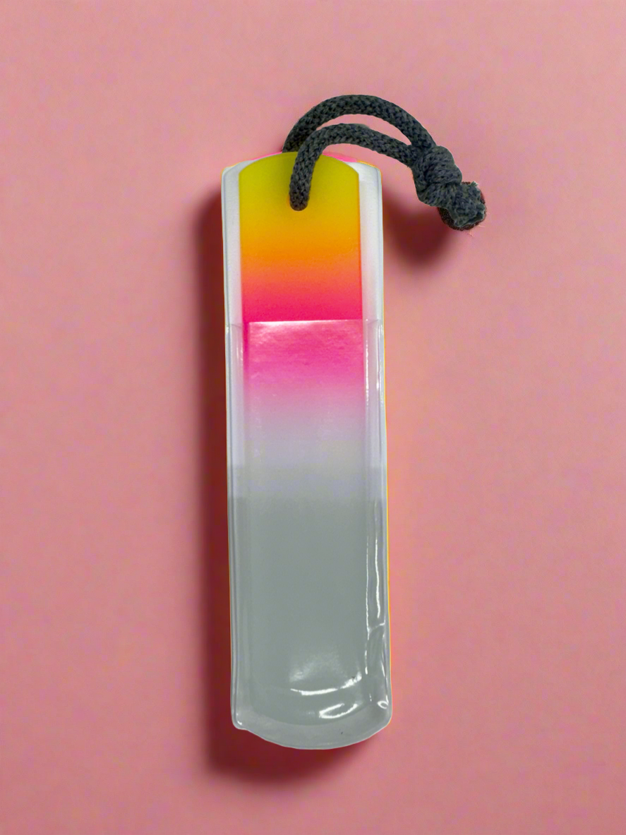 Czech Crystal Spa Bar Nail File with Rope Yellow Pink