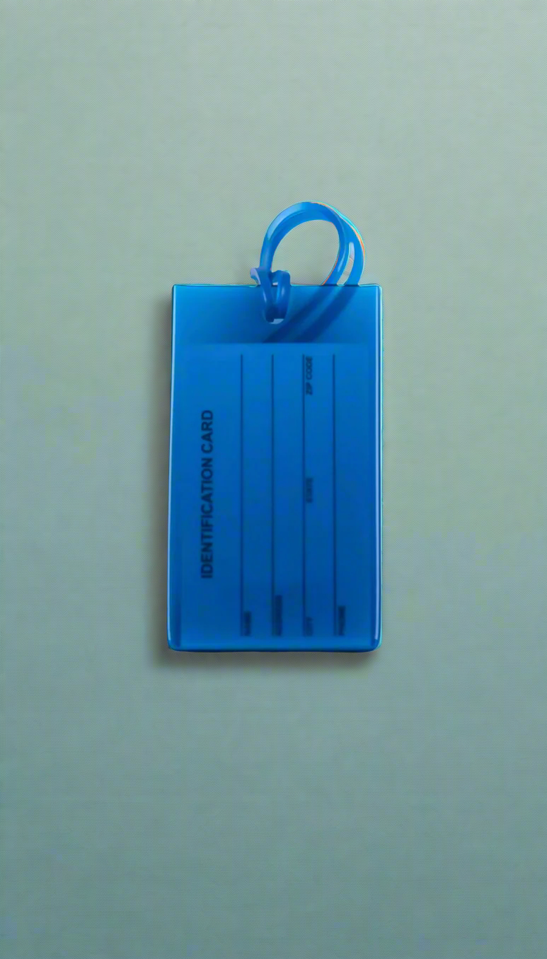 Jelly Luggage Tag Blue