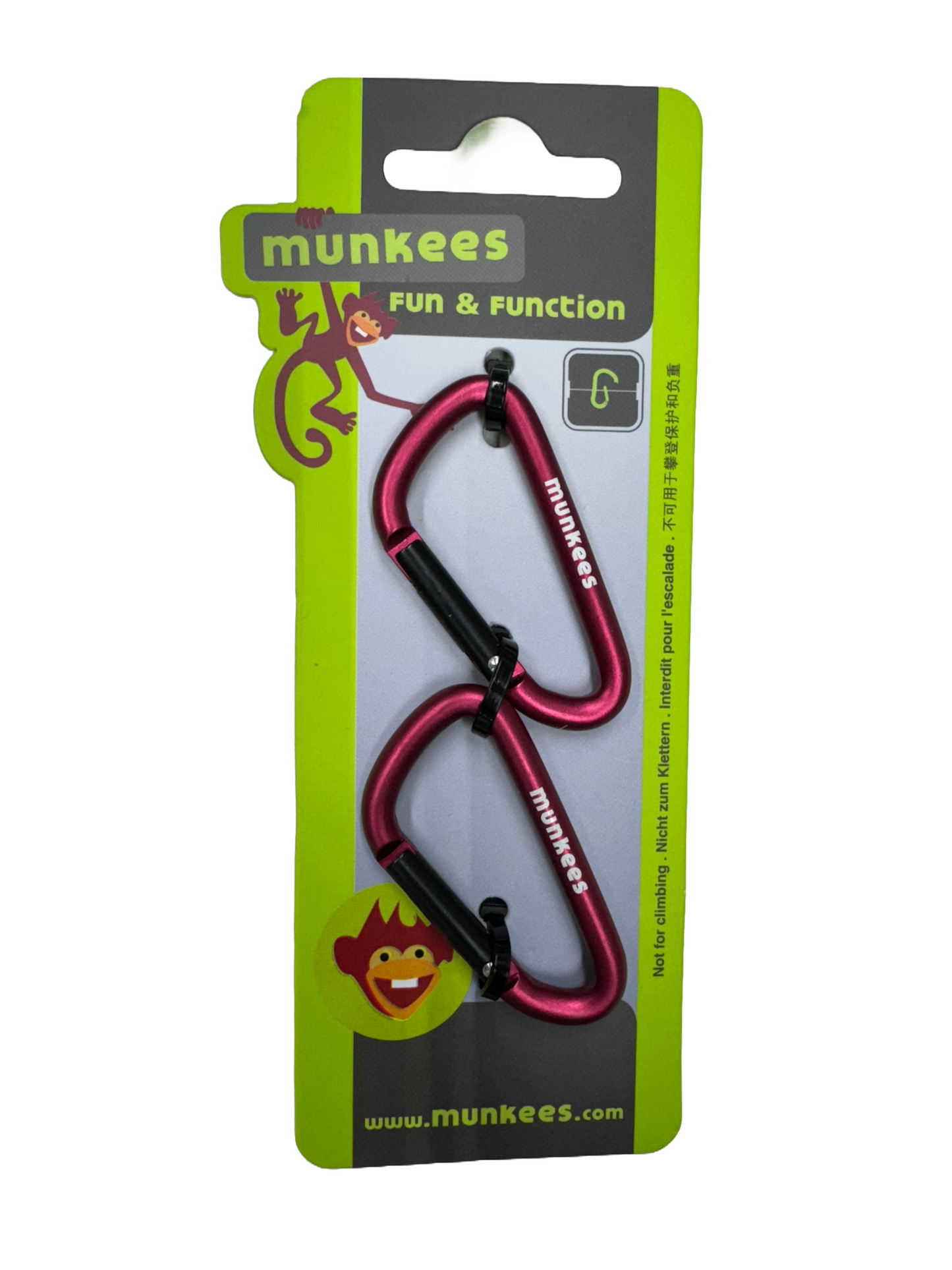 AceCamp D Mini Carabiner 5 X 5 mm - 2 Pack- $8 Red
