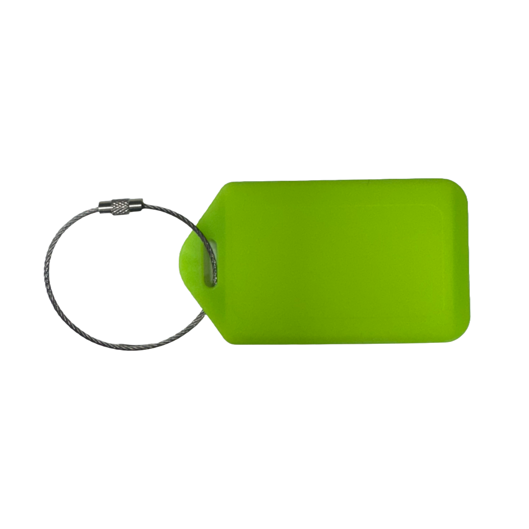 Lightweight Plastic Luggage Tag Lime Green