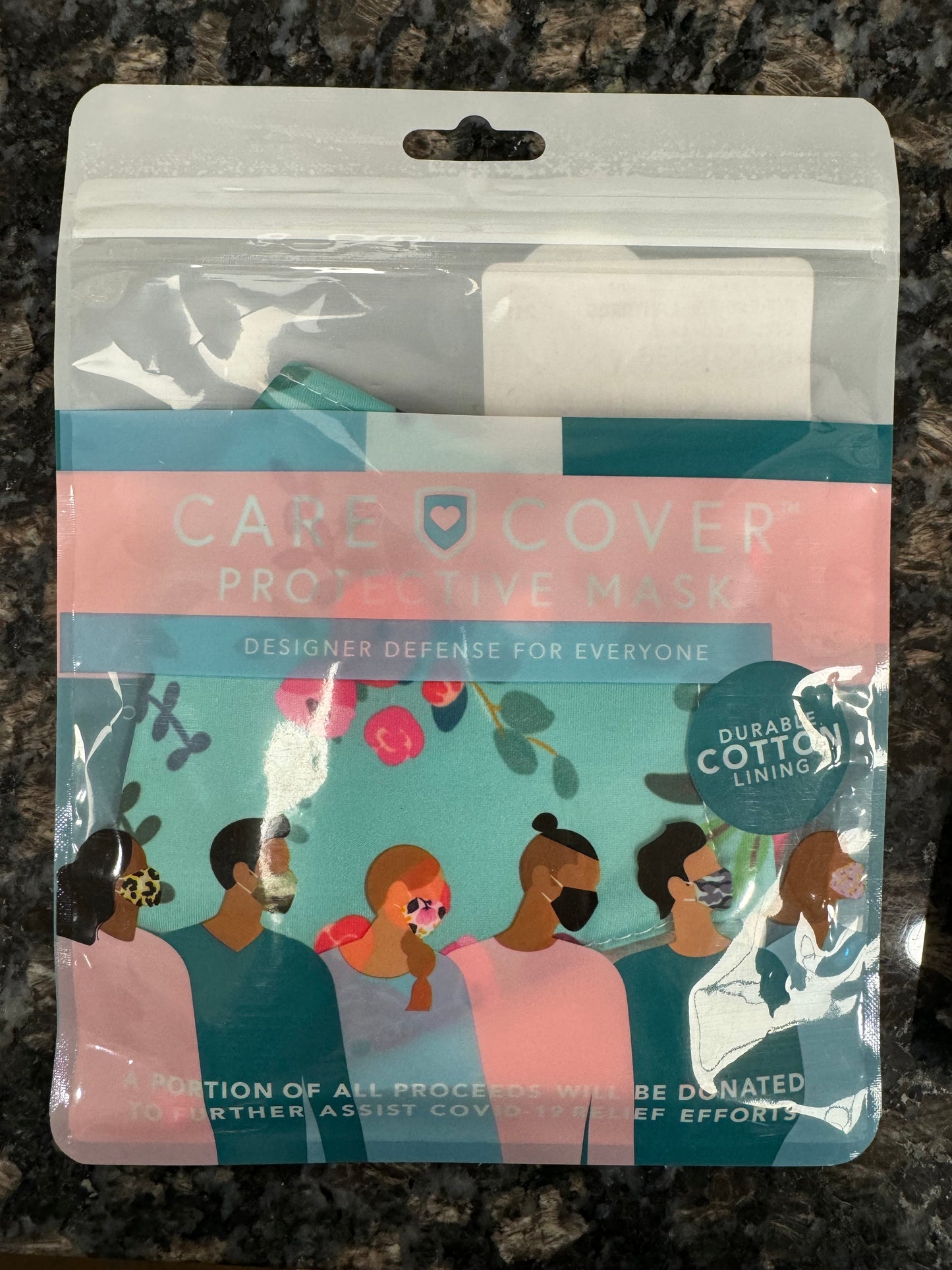 Care Cover Protective Face Mask - Assorted- $1.99 Blue Floral