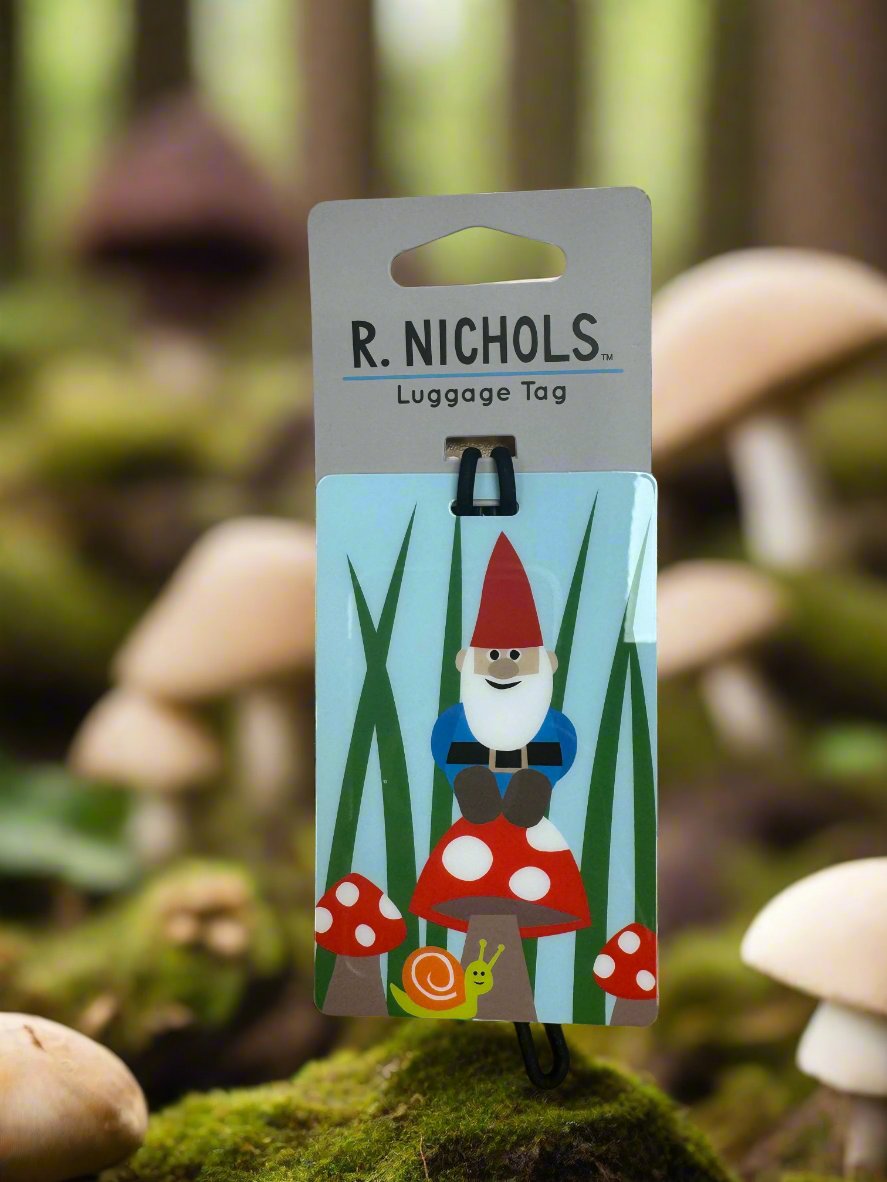 R. NICHOLS Placard Luggage Tag Gnome
