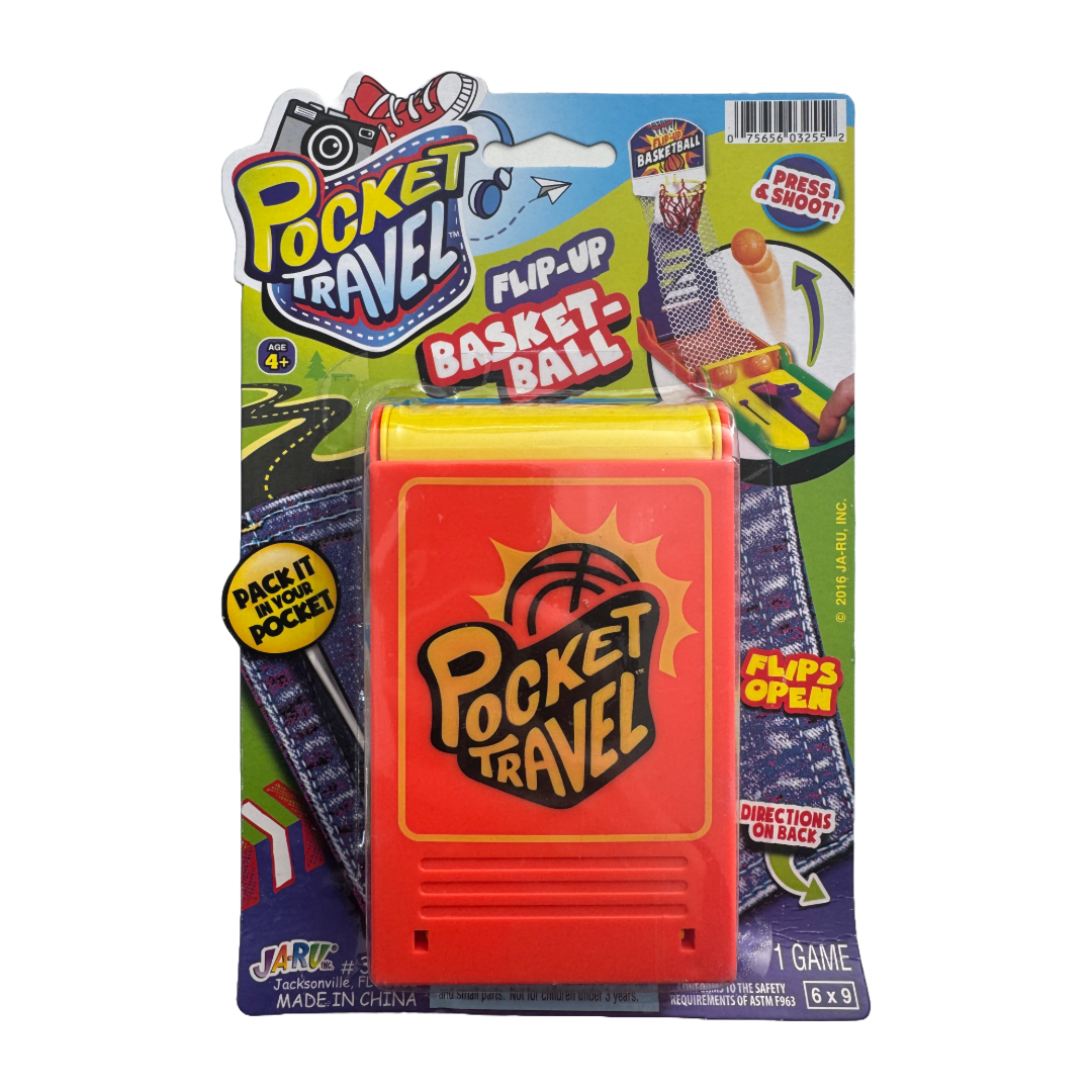 Pocket Travel Game Basketball- Orange