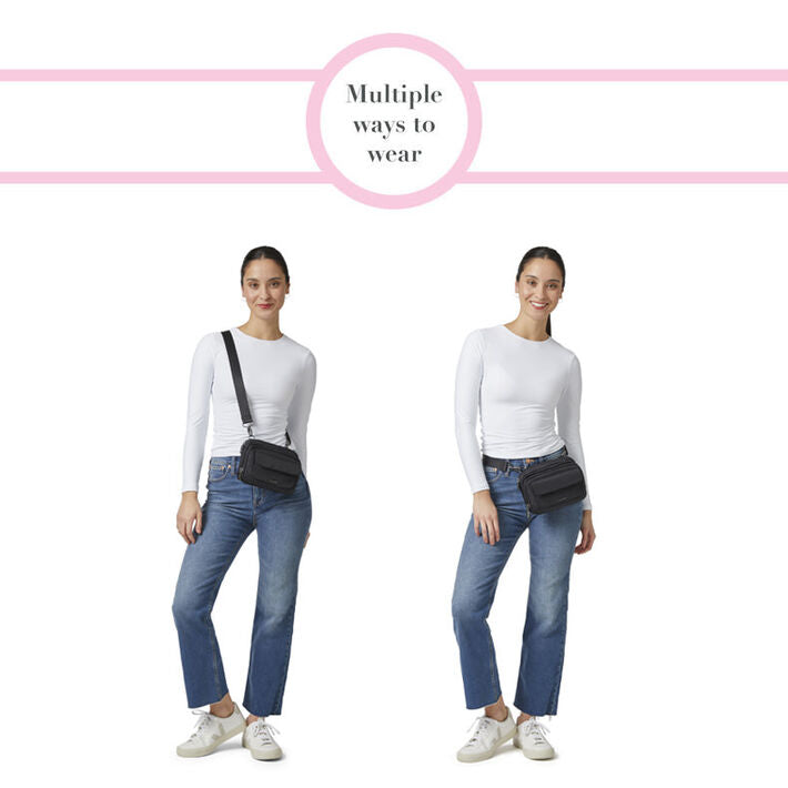 Baggallini Modern Double Zip RFID Crossbody