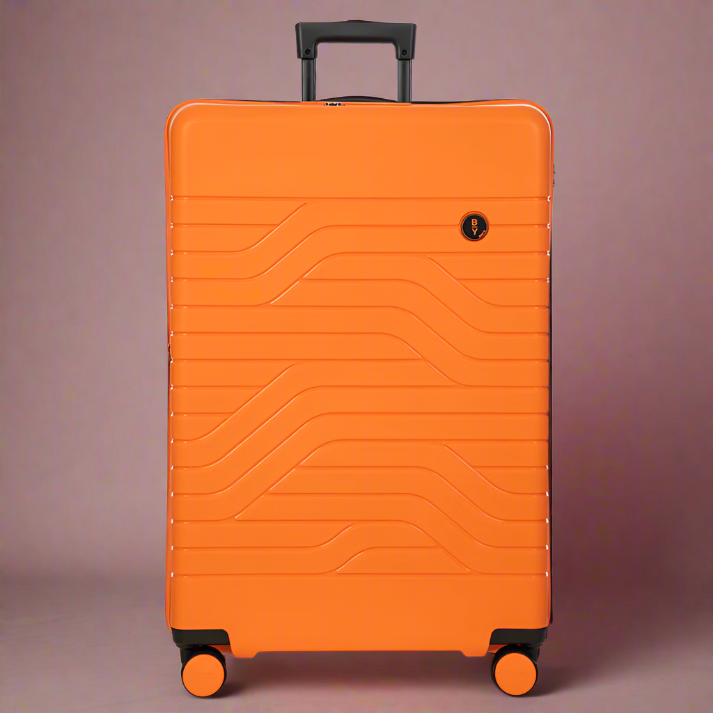 Bric's Ulisse 30" Large Checked Hardsided Expandable Spinner Orange
