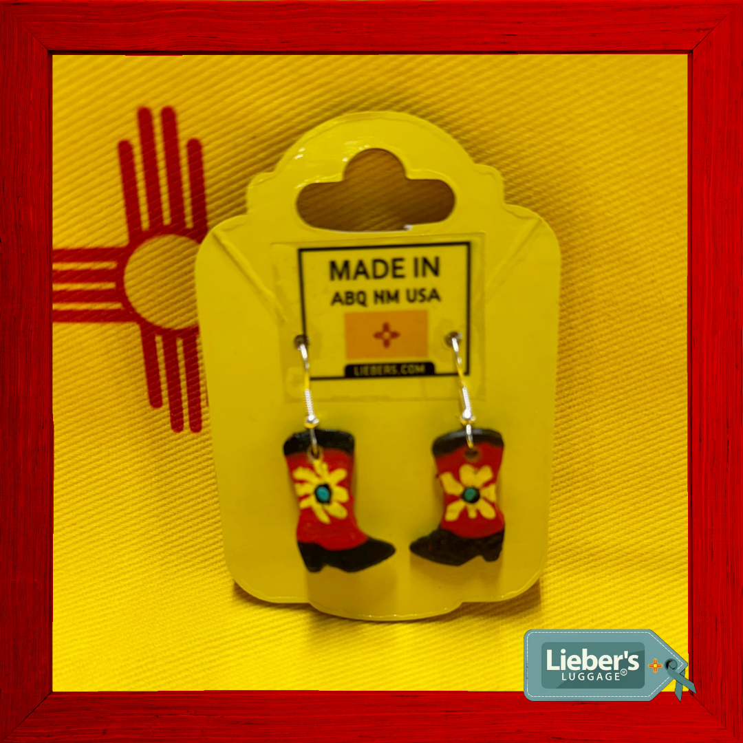 Lieber's Luggage® Lab- Earrings Handcrafted in ABQ NM Boots 6