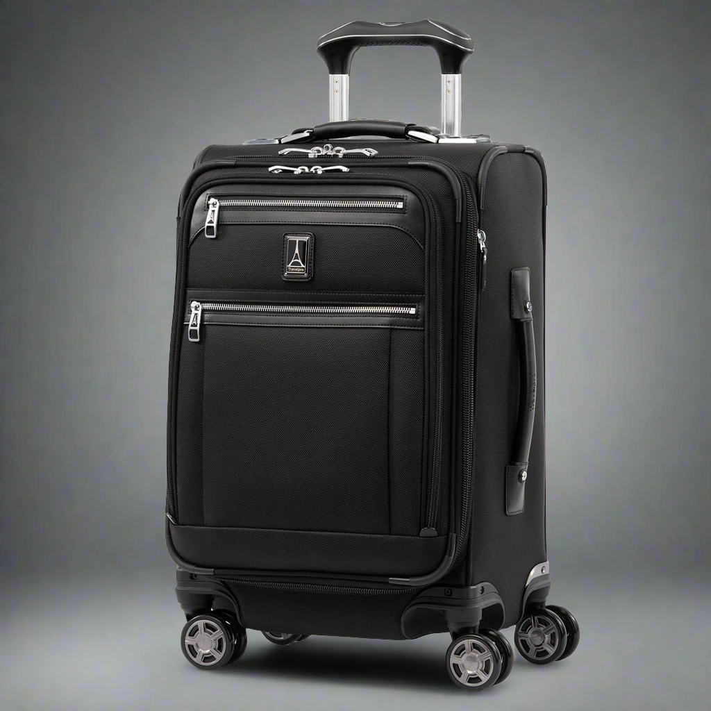 TravelPro Platinum® Elite Carry-On Softsided Expandable Business Plus Spinner- 4091880 Shadow Black